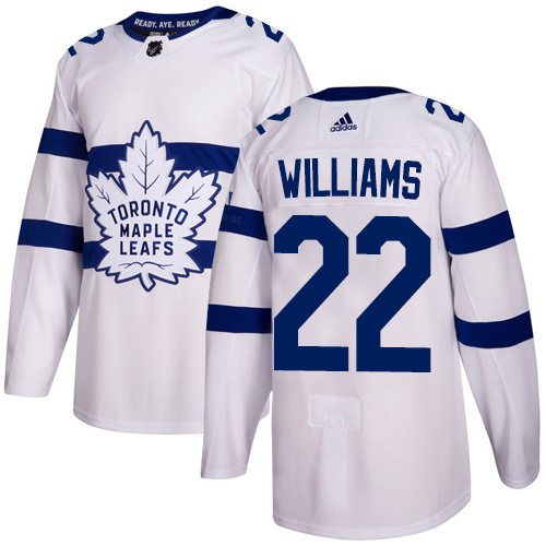 Adidas Maple Leafs #22 Tiger Williams White Authentic 2018 Stadium Series Stitched NHL Jersey